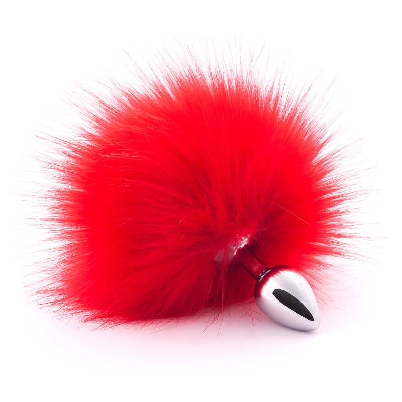 Пробка с красным хвостом "Crazy Handmade" металл, S 